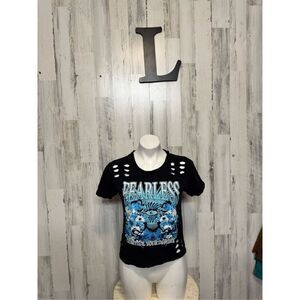 On Fire black crop top